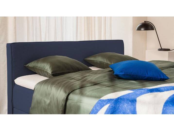 BRUNO Boxspringbett Premium 160x200cm in Blau Matratzen-Härtegrad: Links H3 / Rechts H3 mehrfach ausgezeichnet in Design & Qualität von BRUNO