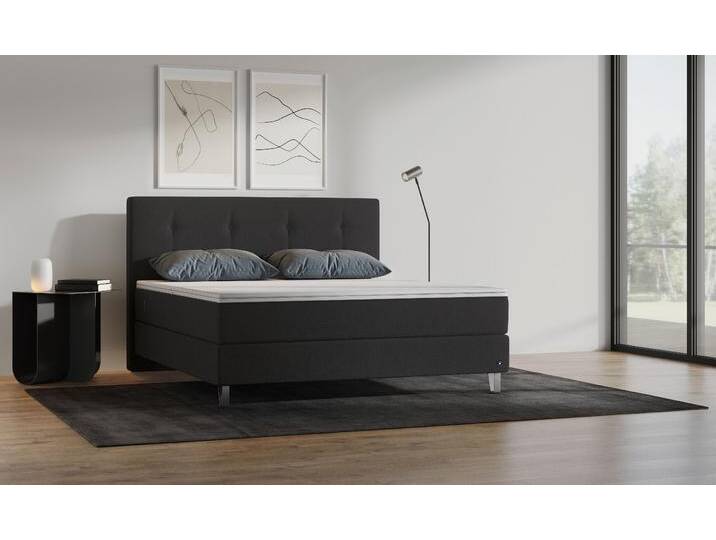 BRUNO Boxspringbett Premium 180x200cm in Anthrazit Matratzen-Härtegrad: Links H2 / Rechts H3 mehrfach ausgezeichnet in Design & Qualität von BRUNO