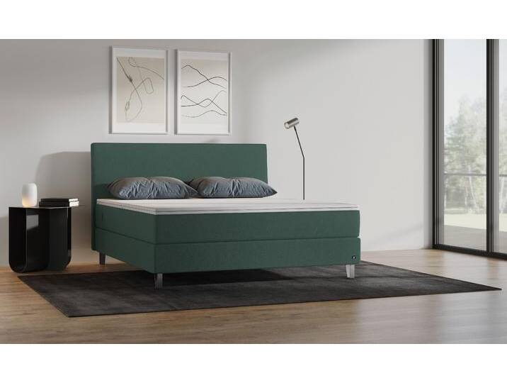 BRUNO Boxspringbett Premium 180x200cm in Grün Matratzen-Härtegrad: Links H3 / Rechts H2 mehrfach ausgezeichnet in Design & Qualität von BRUNO
