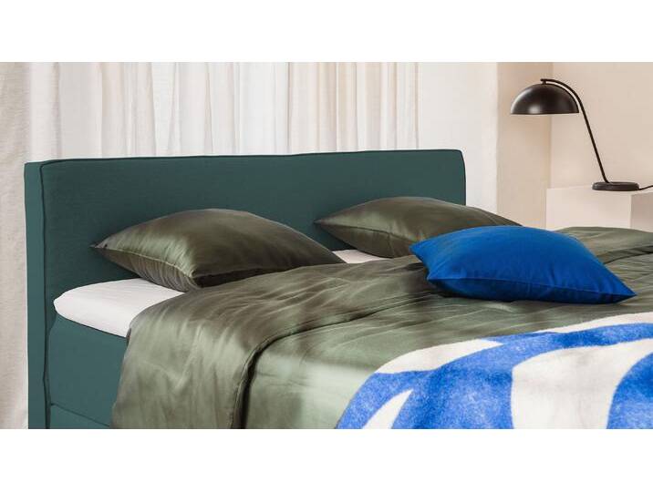 BRUNO Boxspringbett Premium 180x200cm in Grün Matratzen-Härtegrad: Links H3 / Rechts H2 mehrfach ausgezeichnet in Design & Qualität von BRUNO