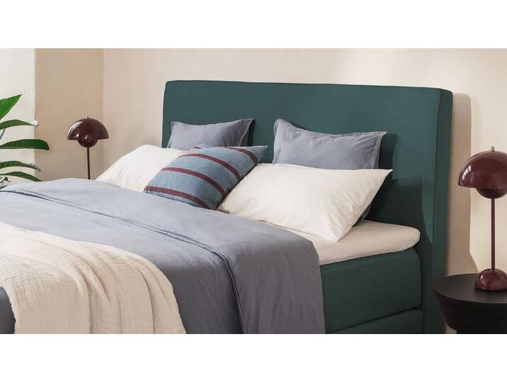 BRUNO Boxspringbett Premium 200x200cm in Grün Matratzen-Härtegrad: Links H2 / Rechts H3 mehrfach ausgezeichnet in Design & Qualität von BRUNO