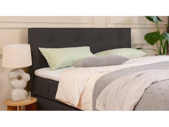 BRUNO Boxspringbett Premium mit Bettkasten 180x200cm in Anthrazit Matratzen-Härtegrad: Links H2 / Rechts H3 extra viel Stauraum & individuell konfigurierbar von BRUNO