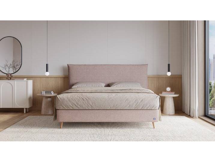 BRUNO Boxspringbett Prestige 140x200cm in Blush Rosa 6 Farben & 4 Kopfteile wählbar Luxus 27 cm Pulse-Latex-Matratze Made in Germany BRUNO Boxspringbett Prestige 140x200cm in Blush Rosa 6 Farben & 4 Kopfteile wählbar Luxus 27 cm Pulse-Latex-Matratze Made in Germany von BRUNO