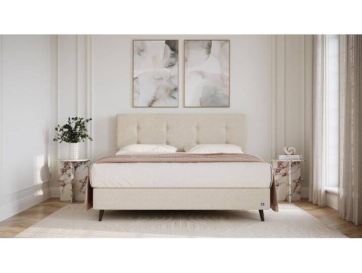 BRUNO Boxspringbett Prestige 140x200cm in Ecru Creme 6 Farben & 4 Kopfteile wählbar Luxus 27 cm Pulse-Latex-Matratze Made in Germany BRUNO Boxspringbett Prestige 140x200cm in Ecru Creme 6 Farben & 4 Kopfteile wählbar Luxus 27 cm Pulse-Latex-Matratze Made in Germany von BRUNO
