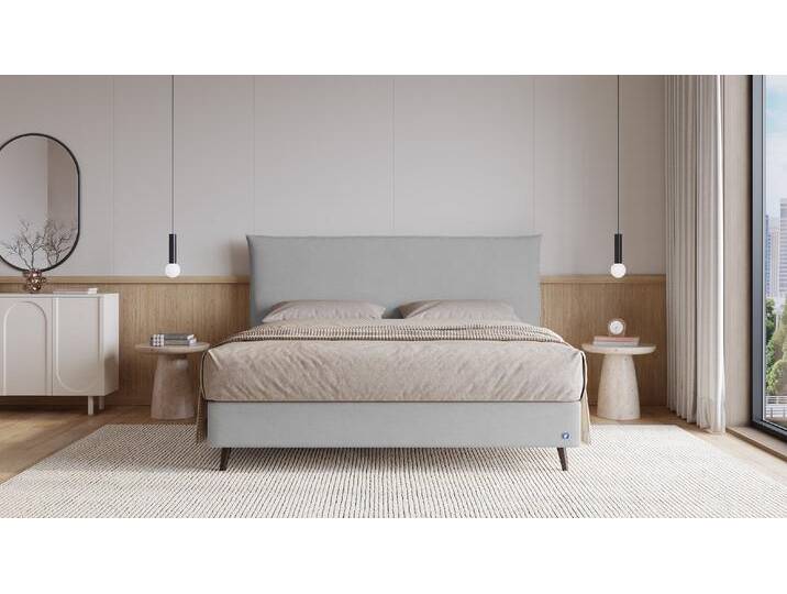 BRUNO Boxspringbett Prestige 160x200cm in Hellgrau 6 Farben & 4 Kopfteile wählbar Luxus 27 cm Pulse-Latex-Matratze Made in Germany BRUNO Boxspringbett Prestige 160x200cm in Hellgrau 6 Farben & 4 Kopfteile wählbar Luxus 27 cm Pulse-Latex-Matratze Made in Germany von BRUNO