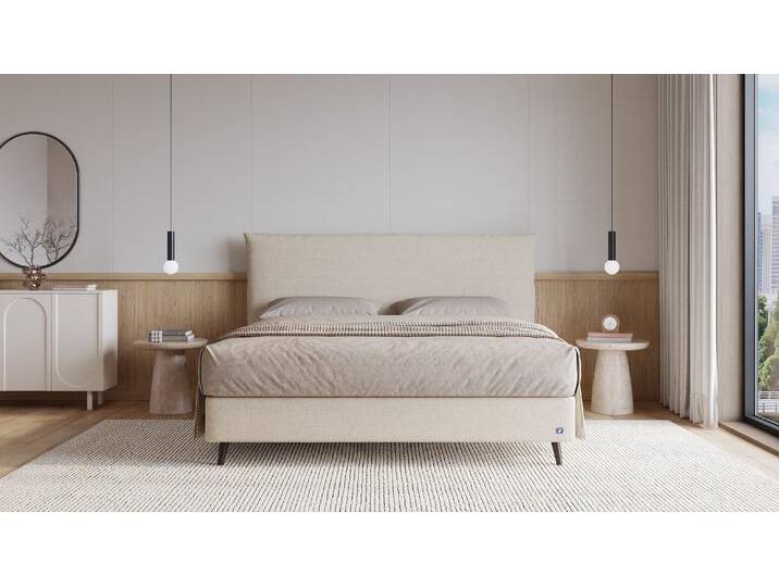 BRUNO Boxspringbett Prestige 180x200cm in Ecru Creme 6 Farben & 4 Kopfteile wählbar Luxus 27 cm Pulse-Latex-Matratze Made in Germany BRUNO Boxspringbett Prestige 180x200cm in Ecru Creme 6 Farben & 4 Kopfteile wählbar Luxus 27 cm Pulse-Latex-Matratze Made in Germany von BRUNO