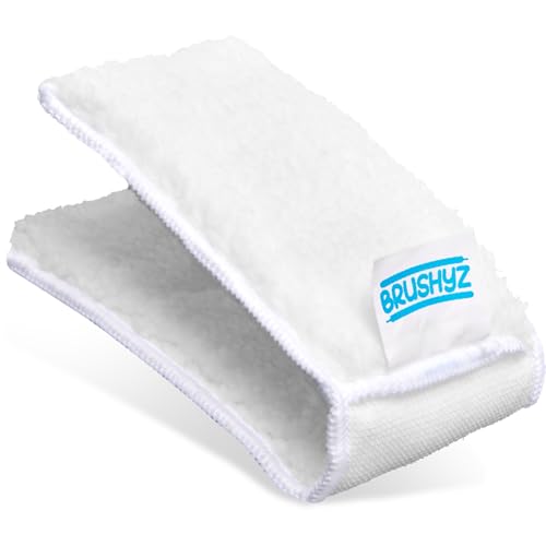 BRUSHYZ® Lamellenreiniger Raffstore Reinigungsbürste Jalousien Reiniger Bürste - 2X Ersatz Reinigungspads von BRUSHYZ