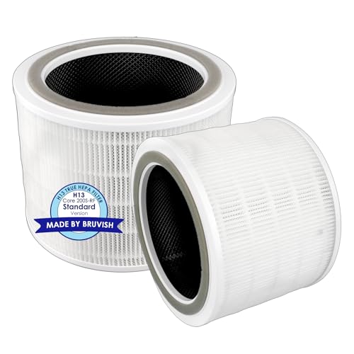 (2 Stück) Core 200S Ersatzfilter kompatibel mit LEVOIT Core 200S Smart WiFi Luftreiniger, Core 200S H13 True Hepa Filter, 3-in-1 Aktivkohlefilter HEPA, im Vergleich zu Teil # Core 200S-RF von BRUVISH
