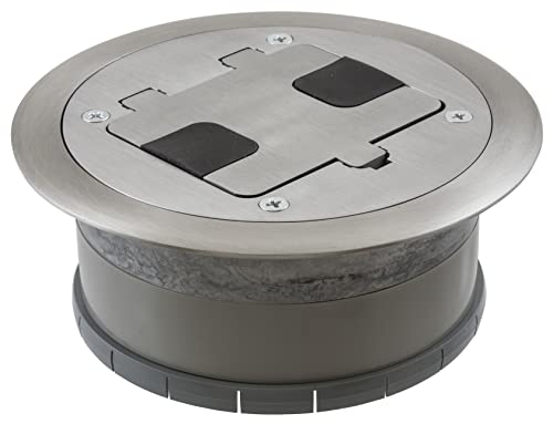 TRADESELECT RF406ALU Bodenbox-Abdeckung mit 15 A 125 V Steckdose im Lieferumfang enthalten, Aluminium TRADESELECT RF406ALU Bodenbox-Abdeckung mit 15 A 125 V Steckdose im Lieferumfang enthalten, Aluminium von BRYANT