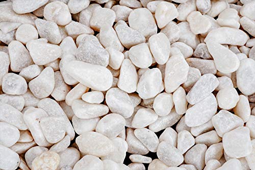 Brynnberg Dekosteine - Dekogranulat Kies Kieselsteine Marmorsteine gerundet (Weiß, 4,5Kg) von Brynnberg