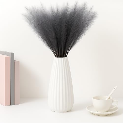 Künstliches Pampas-Gras für Inneneinrichtung: 30 Stück Grau 55 cm - Künstliche Pflanzen wie Real & Keine Wartung - Wohnzimmer, getrocknete Blumen für Schlafzimmer, Hochzeit, Tisch, Boho Dekoration Künstliches Pampas-Gras für Inneneinrichtung: 30 Stück Grau 55 cm - Künstliche Pflanzen wie Real & Keine Wartung - Wohnzimmer, getrocknete Blumen für Schlafzimmer, Hochzeit, Tisch, Boho Dekoration von BRYUBR