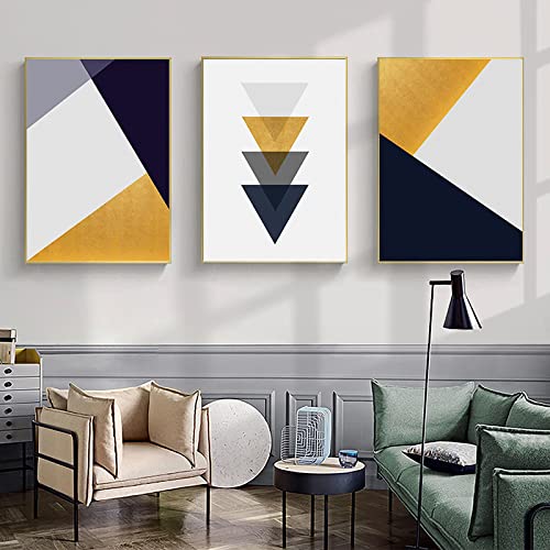 Minimalistisches Poster und Drucke gelbe geometrische Malerei abstrakte Bilder moderne Wandbilder Kunstwerk für Wohnzimmer Heimdekoration ohne Rahmen von BRoleo