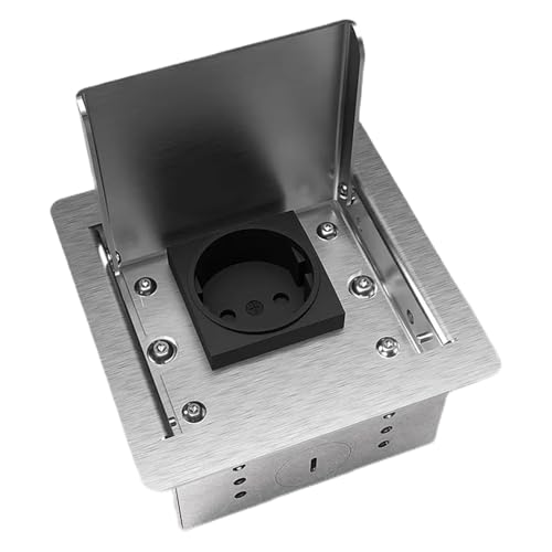 Bodensteckdose, 1-fach, eckig, Klappdeck BS BODENSTECKDO 3301E von BS BODENSTECKDO