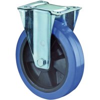 Bs-r Bockrolle, Elastikreifen blau Kunststoffelge, Rollenkorblager von BS ROLLEN