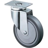 Bs Rollen - Lenkrolle Rad-Ø 150 mm Tragfähigkeit 100 kg mit Anschraubplatte Gummi grau Bs Rollen - Lenkrolle Rad-Ø 150 mm Tragfähigkeit 100 kg mit Anschraubplatte Gummi grau von BS ROLLEN