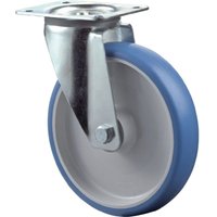 Lenkrolle mit Anschraubplatte Polyurethan blau Rollenlager 80 mm 125 kg - L400.B36.080 - Bs Rollen Lenkrolle mit Anschraubplatte Polyurethan blau Rollenlager 80 mm 125 kg - L400.B36.080 - Bs Rollen von BS ROLLEN