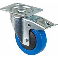 Bs-r Transportgeräte-Lenkrolle, Rad ø 100 Elastik-Reifen blau150kg von BS ROLLEN