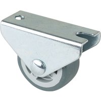 Kastenrolle Rad-Ø 30 mm Tragfähigkeit 35 kg Material Rolle thermoplastischer Gummi mit Anschraubplatte von BS ROLLEN