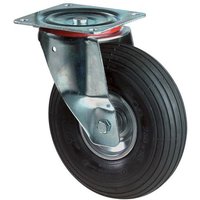 Lenkrolle mit Anschraubplatte Gummi Luftrad Rollenlager 260 mm 200 kg - L400.C90.260 - Bs Rollen von BS ROLLEN