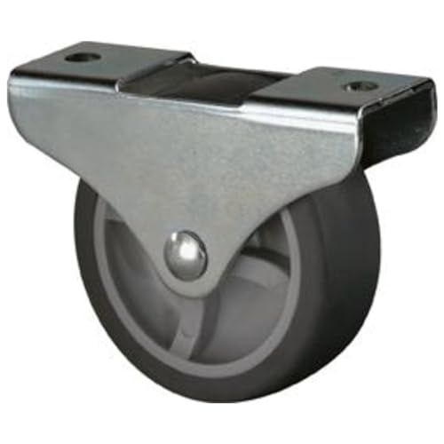 BS Lenkrolle D.25mm Trgf. 30kg m.Platte Gum.schwarz von BS Rollen