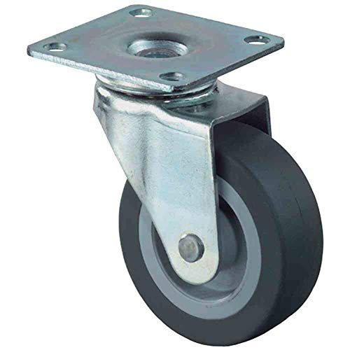 BS Lenkrolle D.30mm Trgf. 20kg m.Platte Gum.grau von BS Rollen