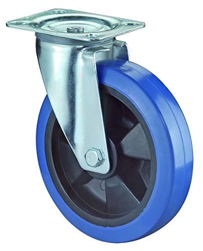 BS Rollen Lenkrolle (Transportrolle Tragkraft: 350 kg, Durchmesser Rad: 200 mm, Rollenlager, Gummirad) L400.B61.200 von BS Rollen