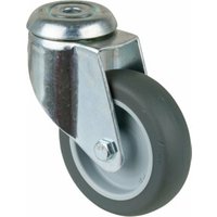 BS Rollen Lenkrolle C101.A80, mit Rückenloch, Durchmesser 100, B 30mm 80kg, Gummi von BS Rollen