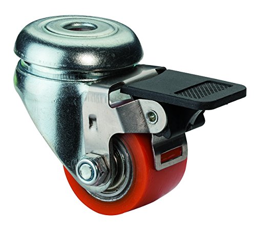 BS Rollen Lenkrolle mit Feststeller, Polyurethanrad, Kugellager, von BS Rollen