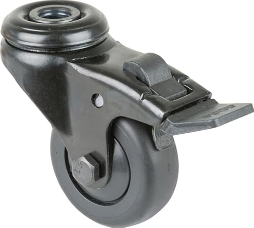 Lenkrolle m.Festst.D.50mm Trgf.50kg m.Festst.Gum.schwarz BS ROLLEN von BS Rollen