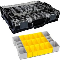Bs Systems - Sortimo Systemkoffer L-Boxx 102 schwarz mit transparentem Deckel + Insetboxen B3 von BS SYSTEMS