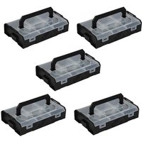 Sortimo l-boxx Mini schwarz / Deckel transparent Industrial Line 5er Set von BS SYSTEMS