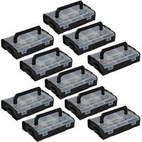 Sortimo l-boxx Mini schwarz / Deckel transparent Industrial Line 10er Set von BS SYSTEMS