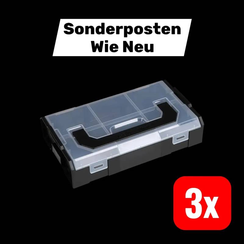 B-Ware Bs Systems Sortimentskasten Box L Boxx Mini Schwarz Transparent 3 Stück B-Ware Bs Systems Sortimentskasten Box L Boxx Mini Schwarz Transparent 3 Stück von BS SYSTEMS