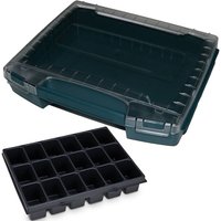 Sortimo Sortiments Kleinteile Koffer i-Boxx 72 Ozeanblau mit 18 Fach Kleinteileinlage von BS SYSTEMS