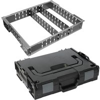 Bs Systems - Sortimo Systemkoffer L-Boxx 102 schwarz inkl. 3 Fach Trennblechset + Deckelpolster von BS SYSTEMS