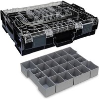 Sortimo Systemkoffer L-Boxx 102 schwarz mit transparentem Deckel + Insetboxen K3 von BS SYSTEMS