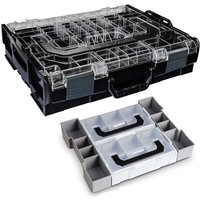 Sortimo Systemkoffer L-Boxx 102 schwarz mit transparentem Deckel + Inset Mini L-Boxx von BS SYSTEMS