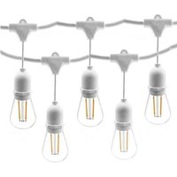 5m Ausziehbare Weisse Lichterkette Mit 10 E27-Lampenfassungen Ip54 Innen/aussen 5m Ausziehbare Weisse Lichterkette Mit 10 E27-Lampenfassungen Ip54 Innen/aussen von BS