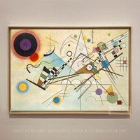 Abstrakte Wandkunst Komposition Viii Wassily Kandinsky 100% Handgemaltes Ölgemälde Auf Leinwand, Leinwandkunst Meisterwerk, Reproduktion von BSAReproduction