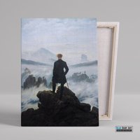 Caspar David Friedrich Wandkunst, Der Wanderer Über Dem Nebelmeer Leinwandkunst, Reproduktion 100% Handgemaltes Ölgemälde Auf Leinwand von BSAReproduction