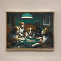 Poker Spiel Hunde Spielen Kunst Cassius Coolidge 100% Handgemalte Ölgemälde Auf Leinwand Original Meisterwerk Hochwertige Reproduktion von BSAReproduction