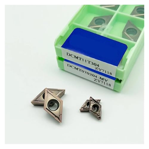 10PCS DCMT Hartmetall Drehen Werkzeuge DCMT070204 DCMT070208 DCMT11T304 DCMT11T308 MV CNC Drehmaschine Drehen Werkzeuge(DCMT070208 MV,ZY7118_10PCS) von BSAXITHZB