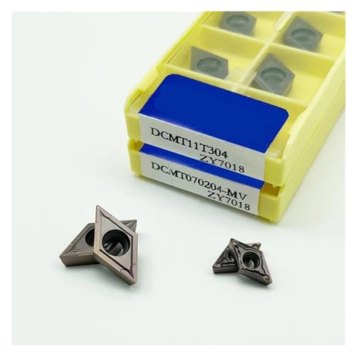 10PCS DCMT Hartmetall Drehen Werkzeuge DCMT070204 DCMT070208 DCMT11T304 DCMT11T308 MV CNC Drehmaschine Drehen Werkzeuge(DCMT11T308,ZY7018_10PCS) von BSAXITHZB