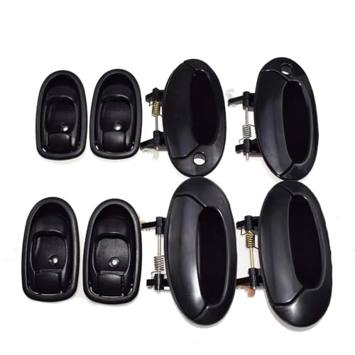BSBZGKGPBW Auto Türgriff Auto Außen/Innen Schwarz Türgriffe 8261029002LG 8261029003LG Für Hyundai Für Elantra 1996-2000 8265029000 8266029000 8365029001(Outer Inner 8 Piece) von BSBZGKGPBW