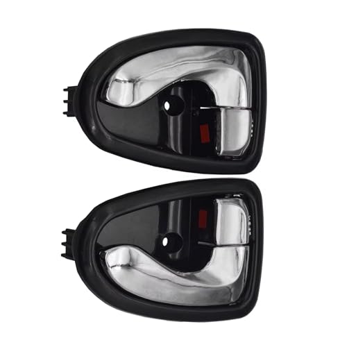 BSBZGKGPBW Auto Türgriff Für Hyundai Für Accent 2000 2001 2002 2003 2004 2005 2006 1 Paar Auto-Innentürgriffe Vorne Hinten Links Rechts(Black Chrome) von BSBZGKGPBW