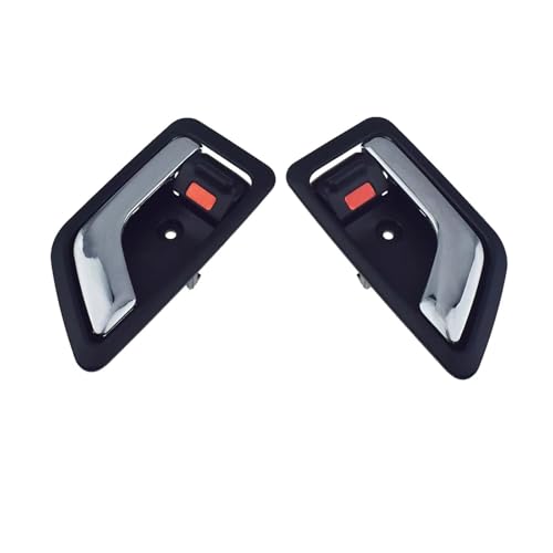 BSBZGKGPBW Auto Türgriff Für Hyundai Für Getz/Für Klicken/TB 2002 2003 2004 2005 2006 2007 2008 2009 Innen Innen Innen Tür Griff Links Rechts(Chrome Black Pair) von BSBZGKGPBW