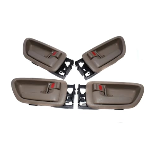 BSBZGKGPBW Auto Türgriff Vorne Hinten Links Rechts Beige Innen Türgriff Für Toyota Für Sequoia 2001-2007 Für Tundra 2004-2006 Für Avalon 2000-2004(4 Pcs Left Right Set) von BSBZGKGPBW