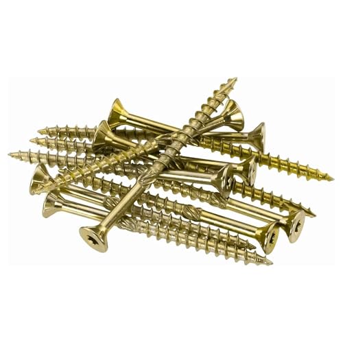 100x Spanplattenschrauben 8 x 240 mm Torx Schraube Teilgewinde Senkkopf Spanplattenschrauben gelb galvanisiert Universalschraube Holz Spannplatten Universal Mehrzweck Montage 8 x 240 mm von BSBe