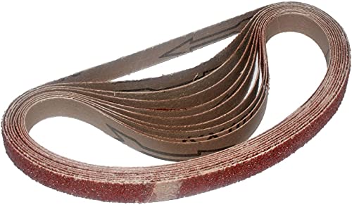 BSBe® 12 Stück Gewebe-Schleifbänder 13 x 451 mm je 2x K40/K60/K80/K120/K180/K240 von BSBe