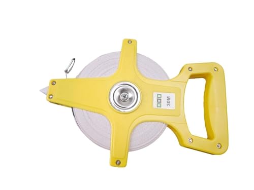 Rollmaßband Bandmaß mit Fiberglasband Kunststoff gelb, 30, 50 und 100 Meter (30 Meter) von BSBe